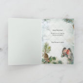 Elegant  Winter Kerstroins Feestdagen Kaart (Binnen)