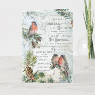 Elegant  Winter Kerstroins Feestdagen Kaart