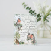 Elegant  Winter Kerstroins Feestdagenkaart (Staand voorkant)