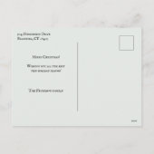 Elegant  Winter Kerstroins Feestdagenkaart (Achterkant)