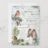 Elegant  Winter Kerstroins Feestdagenkaart (Voorkant)