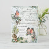 Elegant  Winter Kerstroins Feestdagenkaart (Staand voorkant)