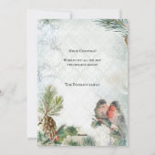 Elegant  Winter Kerstroins Feestdagenkaart (Achterkant)