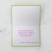 Elegant Winter Laat het Paarse groene verhaal snee Kaart (Binnen)