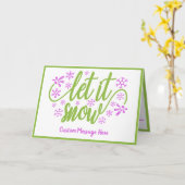 Elegant Winter Laat het Paarse groene verhaal snee Kaart (Gele Bloem)