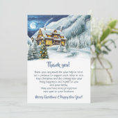 Elegant Winter Land Kerstmis Corporate Holiday Bedankkaart (Staand voorkant)