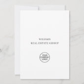 Elegant Winter Land Kerstmis Corporate Holiday Bedankkaart (Achterkant)