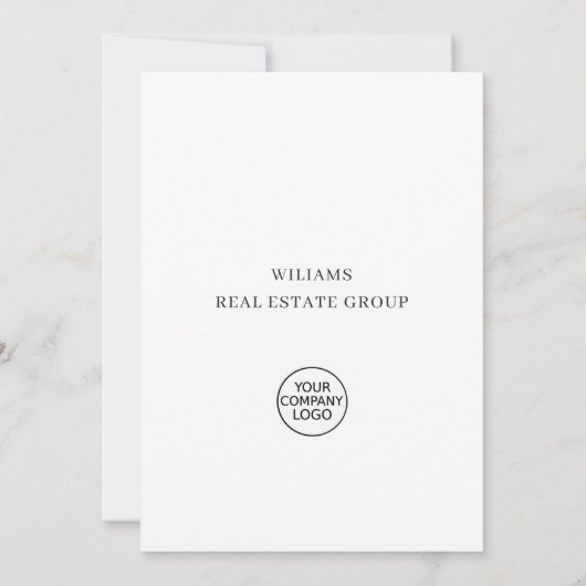 Elegant Winter Land Kerstmis Corporate Holiday Bedankkaart (Achterkant)