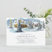 Elegant Winter Landscape Holiday CHRISTMAS EVE Kaart (Staand voorkant)