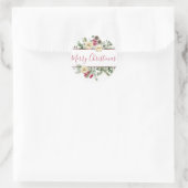 Elegant Winter Magnolia en Foliage Holiday Ronde Sticker (Tas)