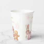 Elegant Winter Meisje Baby shower Papieren Bekers (Rechts)