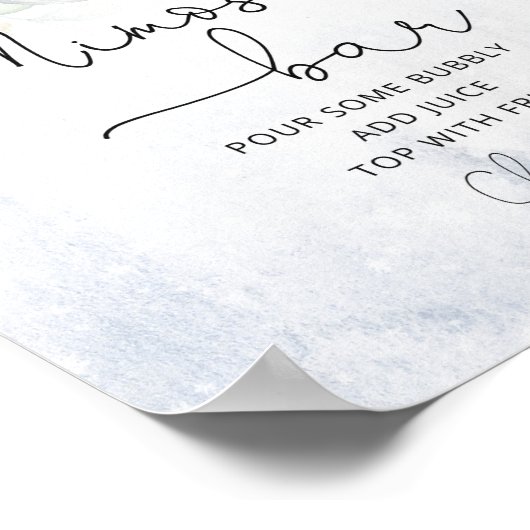 Elegant winter Mimosa bar Poster (Hoek)