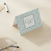 Elegant Winter Monogram Bedankkaart