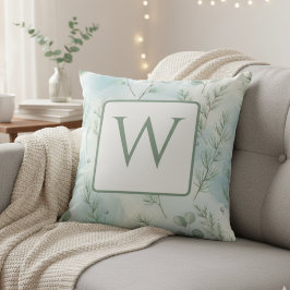 Elegant Winter Monogram  Kussen