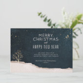 Elegant Winter Night Christmas Business Feestdagenkaart (Staand voorkant)