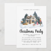 Elegant Winter Nostalgisch Vintage Kerstfeest Kaart (Voorkant / Achterkant)