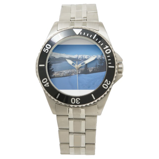Elegant Winter Overlook Schilderachtig Watch - Ala Horloge (Voorkant)