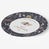 Elegant Winter Paper Plates with Pinecones Papieren Bordje (Gekanteld)