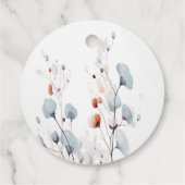 Elegant Winter pastel bloemen Bedankjes Labels (Achterkant)