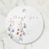 Elegant Winter pastel bloemen Bedankjes Labels (Voorkant)