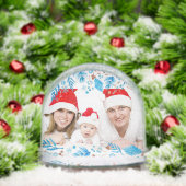 Elegant Winter Patroon Aangepast fotokerstfeest Sneeuwbol (Kerstmis)