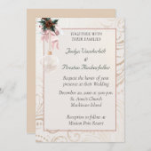 Elegant Winter Photo Wedding Invitation Kaart (Voorkant / Achterkant)