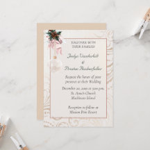 Elegant Winter Photo Wedding Invitation