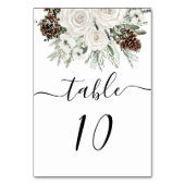 Elegant Winter Pine Bruiloft Kaart (Voorkant)