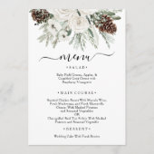Elegant Winter Pine Bruiloft Menu (Voorkant)