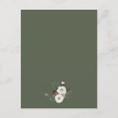 Elegant Winter Pine Cone Wedding Informatiekaartje (Achterkant)