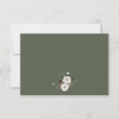 Elegant Winter Pine Cone Wedding RSVP Kaartje (Achterkant)