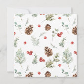 Elegant Winter Pine Waterverf Vrijgezellenfeest Kaart (Achterkant)