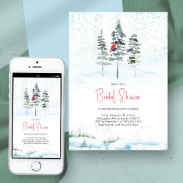 Elegant Winter Pines Vrijgezellenfeest Kerstmis Kaart