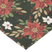 Elegant Winter Poinsettia on Dark Background Tafelkleed (Gekanteld)