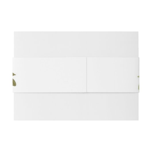 Elegant Winter Red Roses & Greenery Wedding Uitnodigingen Wikkel (Achterkant Voorbeeld)