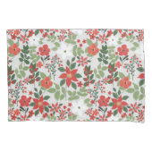 Elegant Winter Red White Floral Painting Kussensloop (Voorkant-Links)