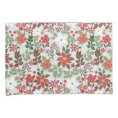 Elegant Winter Red White Floral Painting Kussensloop (Voorkant-Rechts)