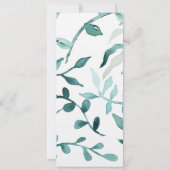 Elegant Winter Rozen, Eucalyptus Wedding Kaart (Achterkant)