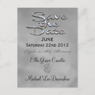 Elegant Winter Save the Date Wedding Reminder Aankondigingskaart