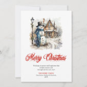 Elegant winter scene Christmas greeting card Feestdagenkaart (Voorkant)