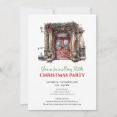 Elegant Winter scene Christmas party invitation Kaart (Voorkant)