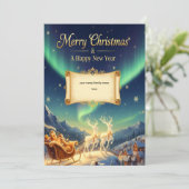 Elegant Winter Scene Personalized Christmas Greeti (Staand voorkant)