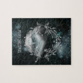 Elegant Winter Scene Vignette Family Fun Kerstmis Legpuzzel (Horizontaal)