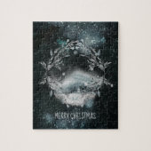 Elegant Winter Scene Vignette Family Fun Kerstmis Legpuzzel (Verticaal)