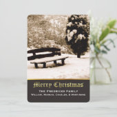 Elegant Winter Scene Wenskaart met kerstmis Feestdagenkaart (Staand voorkant)