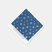 Elegant Winter Silver Blue Snowflakes Holiday Servet (Hoek)