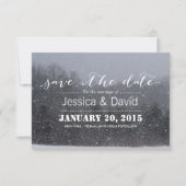 Elegant Winter Snow Theme Save the Date (Voorkant)
