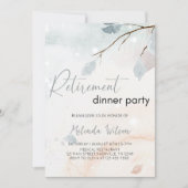 Elegant Winter Snowfall Retirement Party Kaart (Voorkant)