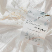 Elegant Winter Snowfall Retirement Party Kaart