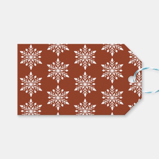 Elegant Winter Snowflake Cadeaulabel (Voorkant (Horizontaal))